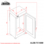 Acalava ALDB-TC100M 100升 觸摸式微電腦LED雙屏數控恒濕樂器防潮櫃